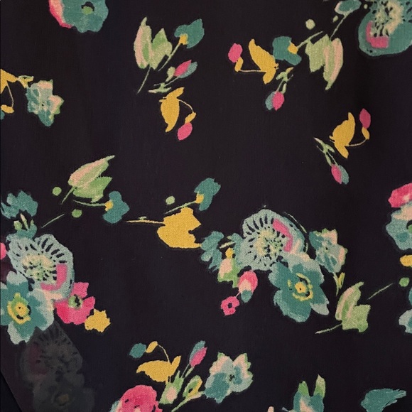 Lush Navy and Floral Patterned dress size large - Picture 4 of 5